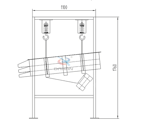 吊掛式直線篩分機(jī)結(jié)構(gòu)圖